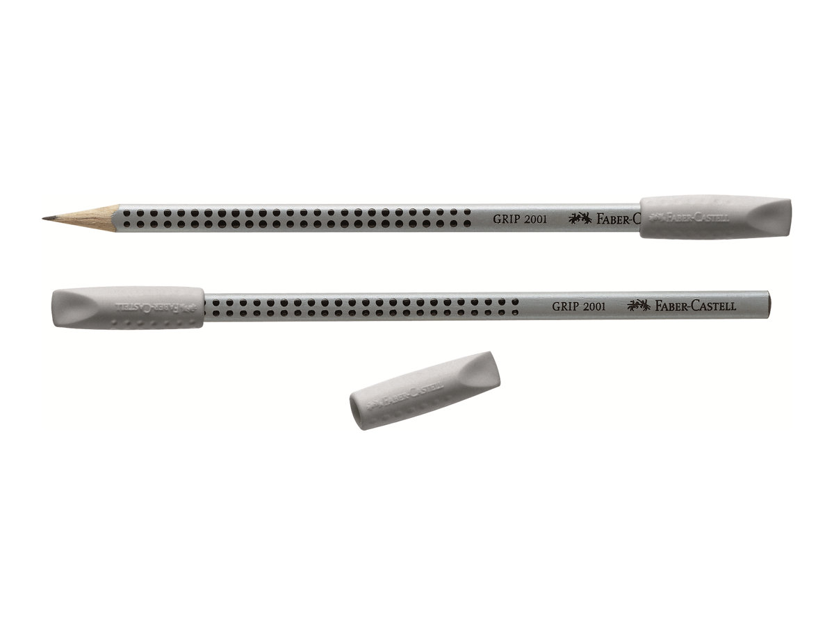 FABERCASTELL GRIP 2001 Bleistift 2B silber, 1 St