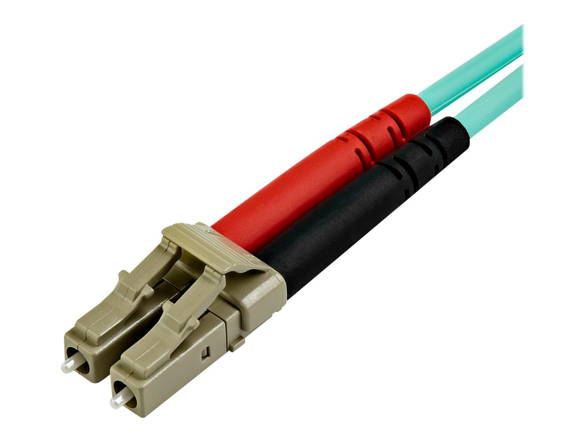STARTECH.COM 7m OM4 LC to LC Multimode Duplex Fiber Optic Patch Cable - Aqua - 50/125 - Fiber Optic Cable - 40/100Gb - LSZH