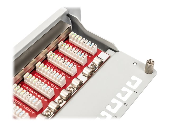 DIGITUS CAT 6A Patch Panel, geschirmt, 12Port, 1HE, 10, grau
