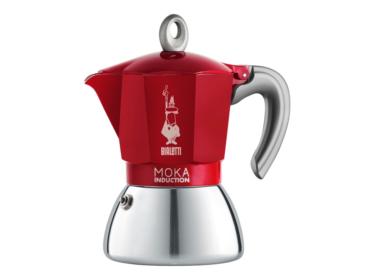 Bialetti Moka Induktion, Rot, Espressokocher fuer 6 Tassen Bialetti Moka Induktion, Rot, Espressokocher fuer 6 Tassen