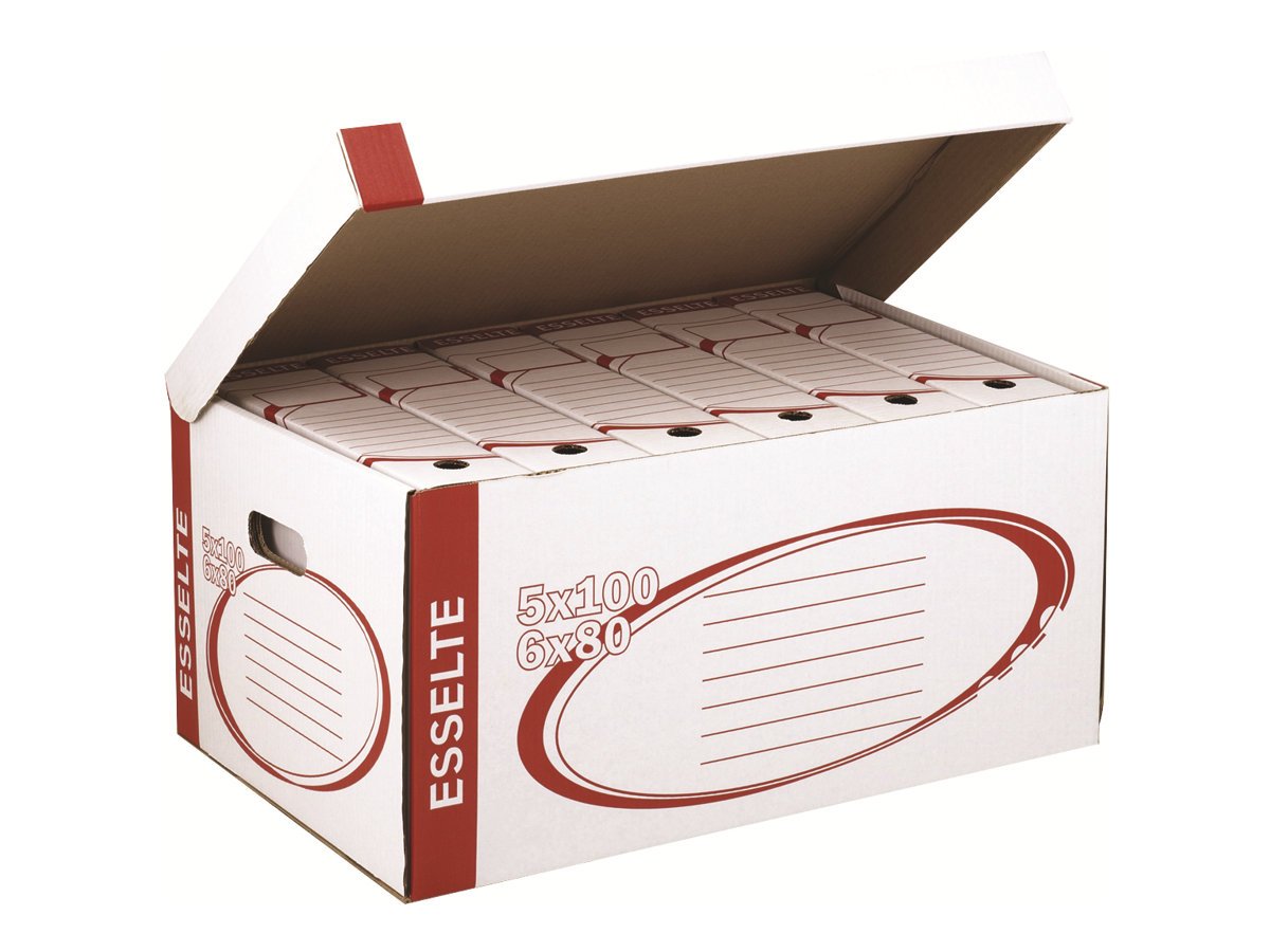 10 Esselte Archivcontainer weiÃ 56,0 x 38,0 x 26,5 cm