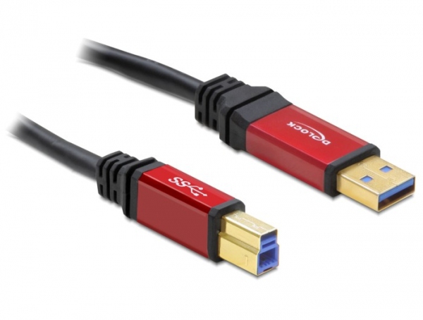 Delock Kabel USB 3.0 Typ-A Stecker > USB 3.0 Typ-B Stecker 5 m Premium