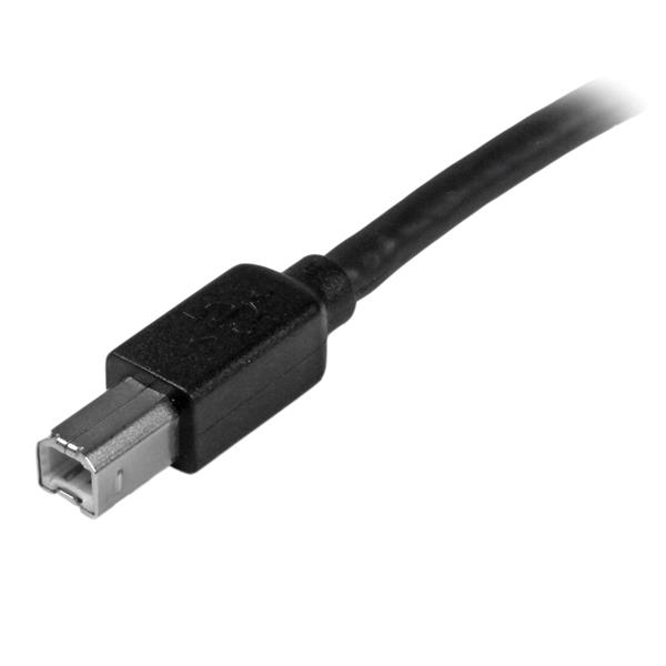 STARTECHCOM 15m aktives USB 20 A auf B Kabel SteckerStecker USB Druckerkabel 1x USB A 1x USB B Schwarz