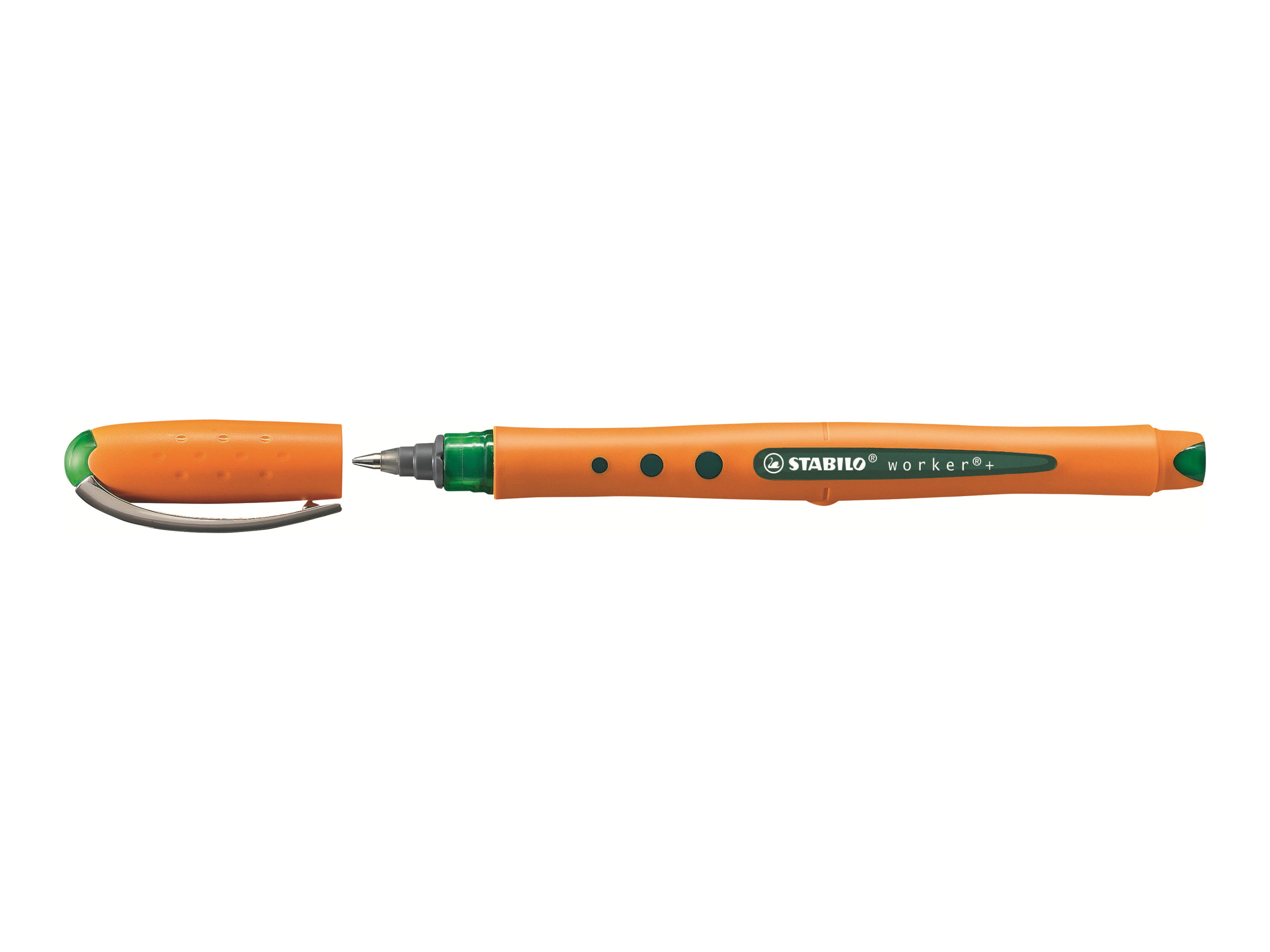 STABILO worker®+ Tintenroller orange 0,5 mm, Schreibfarbe: gruen, 1 St. STABILO worker®+ Tintenroller orange 0,5 mm, Schreibfarbe: gruen, 1 St.