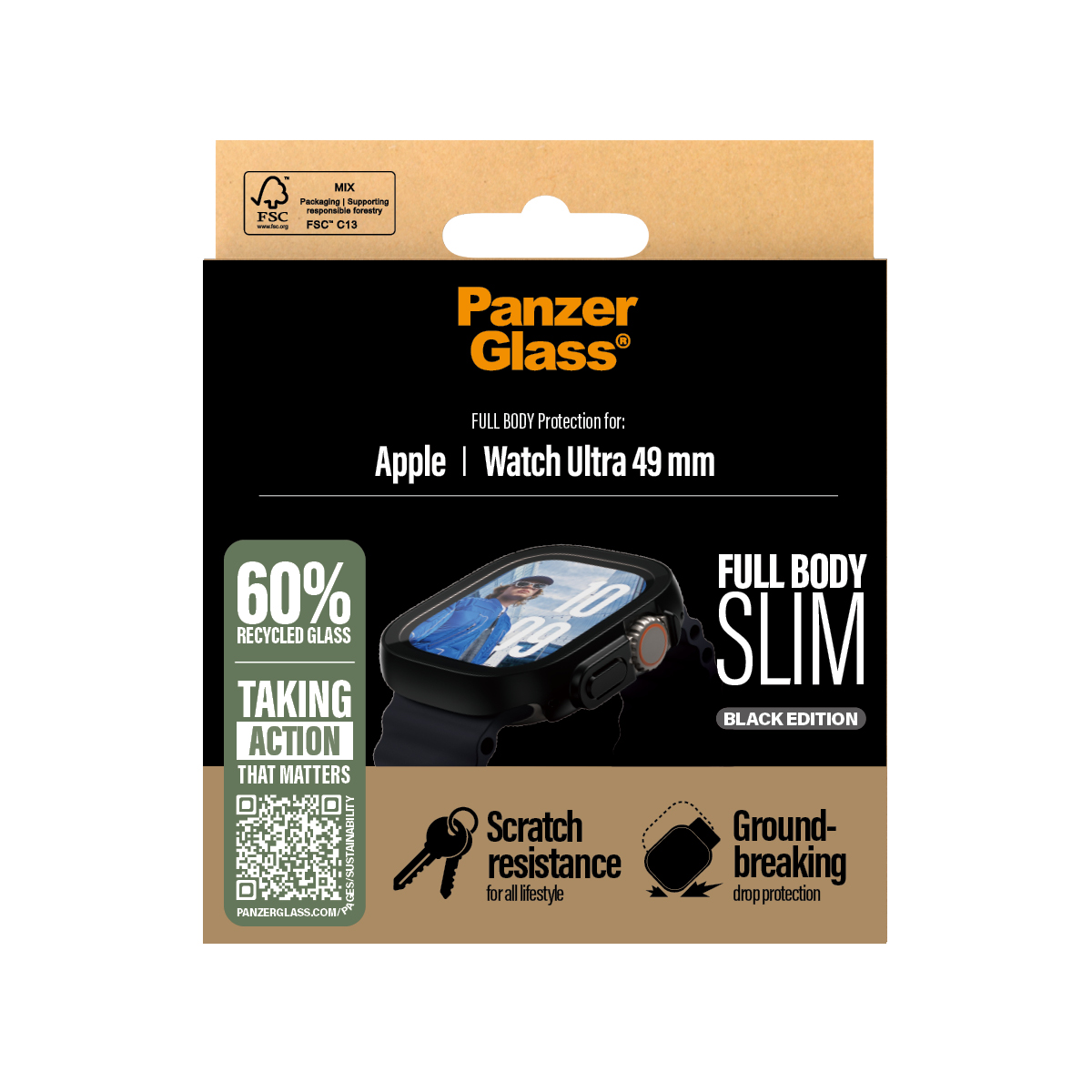 PanzerGlass Snappie Full Body Slim Black Apple Watch Ultra 2