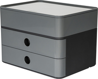 HAN Schubladenbox Smart Box plus ALLISON granite grey 110019D, DIN A5 mit 3 Schubladen, 1 St
