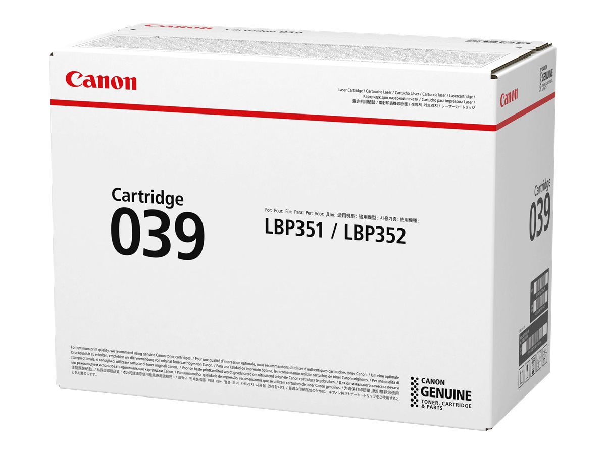 0287C001 CANON 039BK LBP Cartridge black 0287C001 CANON 039BK LBP Cartridge black