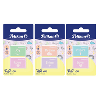 Pelikan Radiergummis Pastel You farbsortiert, 2 St