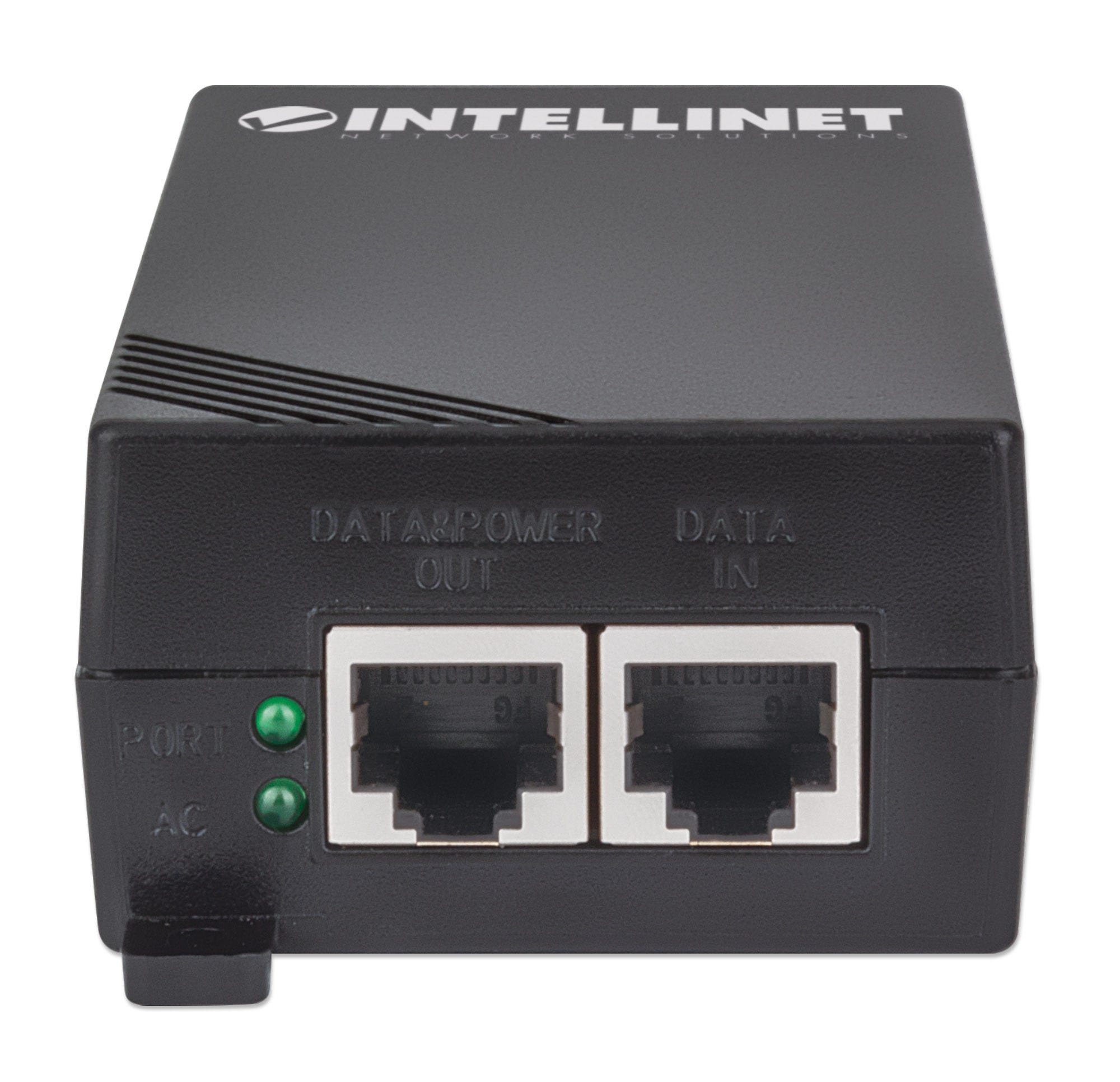 INTELLINET Gigabit PoE Injektor 1 x 30 WattPort IEEE 8023ataf Power over Ethernet PoEPoE Kunststoffgehaeuse