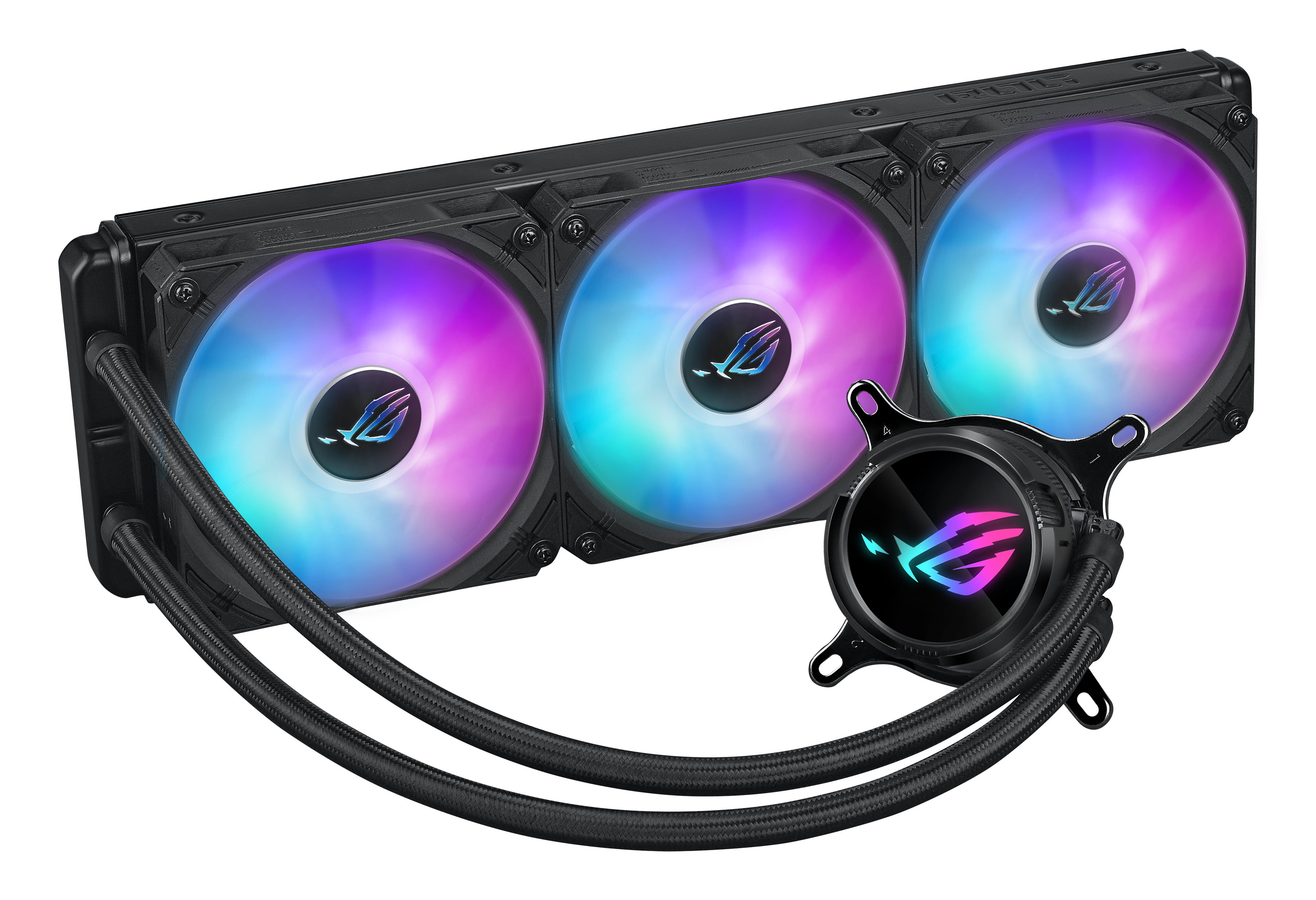 ASUS ROG Strix LC III 360 ARGB allinone CPU liquid cooler with 360 rotatable water block Premium ROG ARGB fans