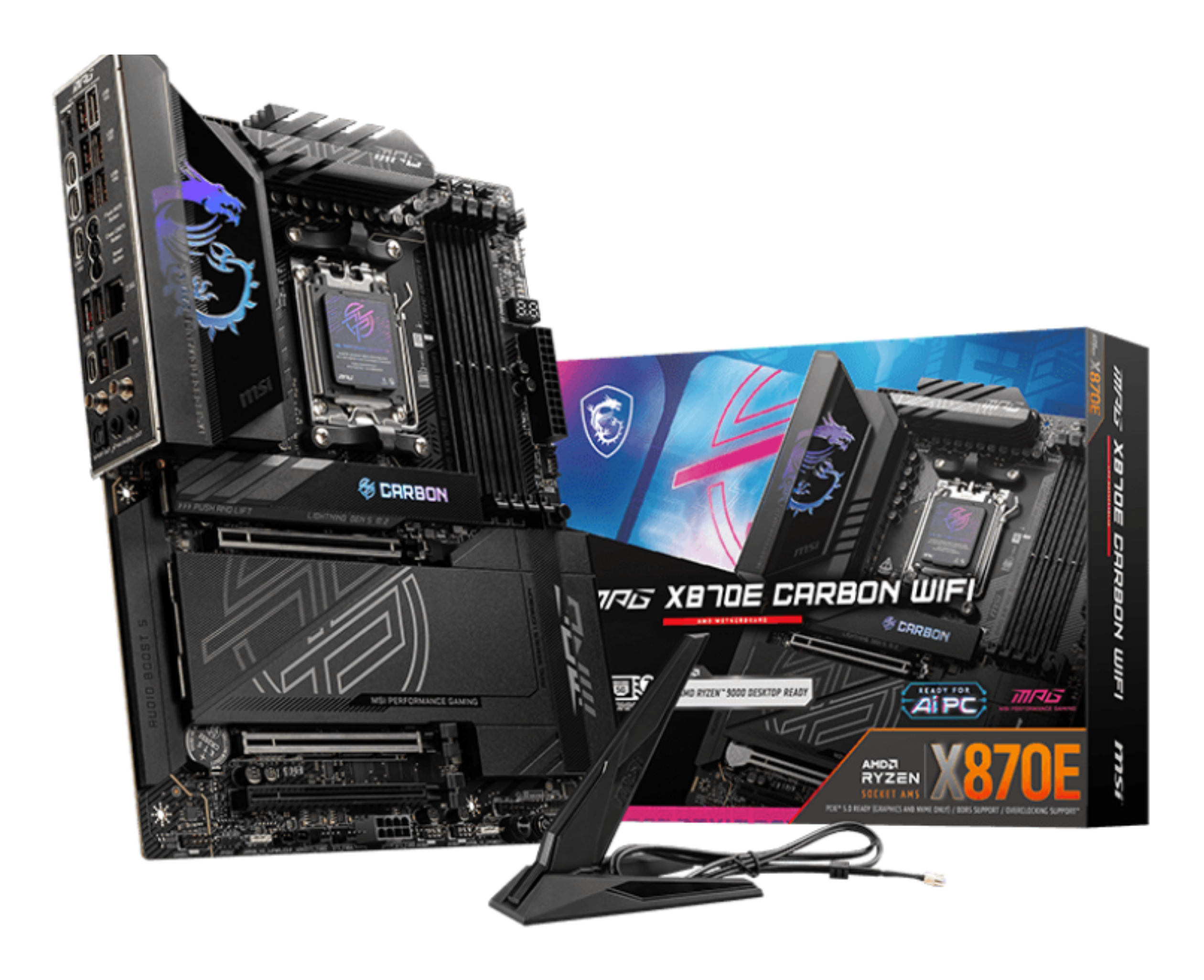 MSI MPG X870E Carbon Wifi Wi‑Fi 7 5 Gigabit Ethernet