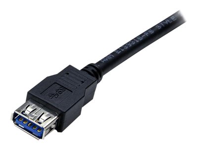 StarTech.com 2m USB 3.0 Verlängerungskabel - USB 3 Typ A auf A 2 Meter Kabel Verlängerung - Stecker/ Buchse - Schwarz - USB-Verlängerungskabel - USB Typ A bis USB Typ A - 2 m