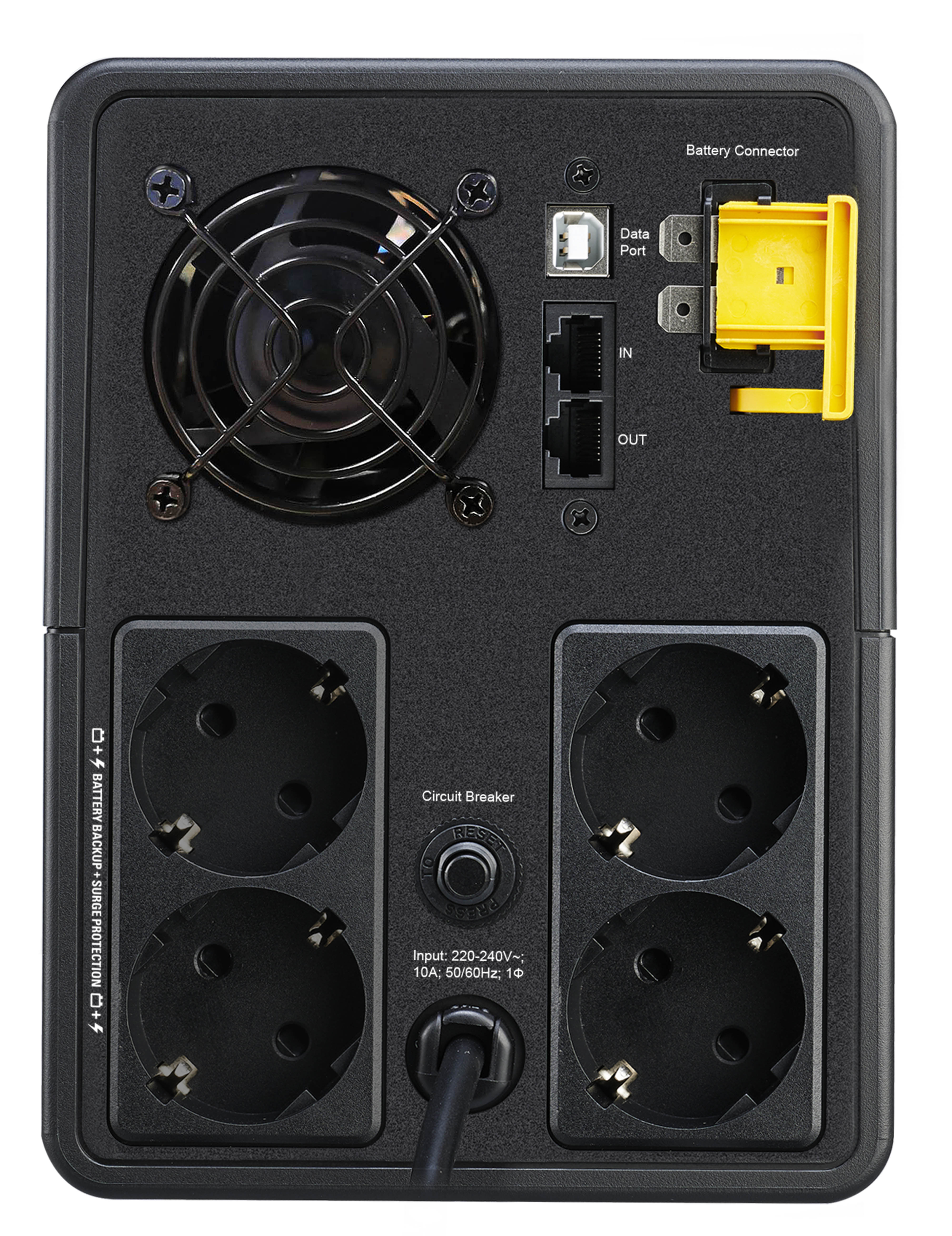 APC BackUPS BX Series BX2200MIGR UPS AC 230V 1200Watt 2200VA 9Ah output connectors 4