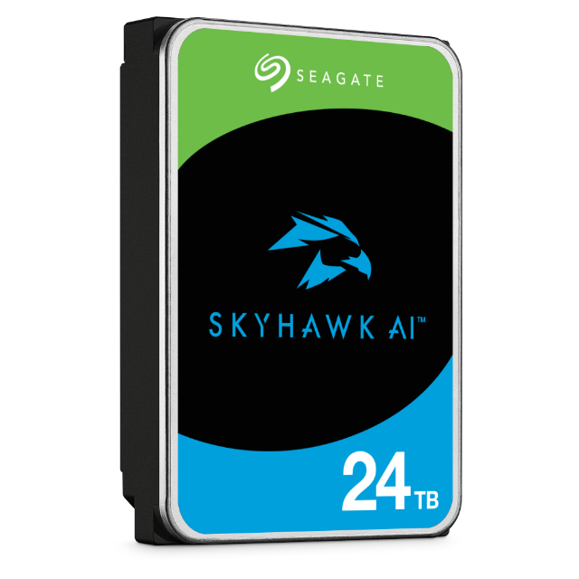 SEAGATE Surveillance Video Optimized AI Skyhawk 24TB HDD SATA 6Gbs 512MB cache 8,89cm 3,5Zoll CMR Helium