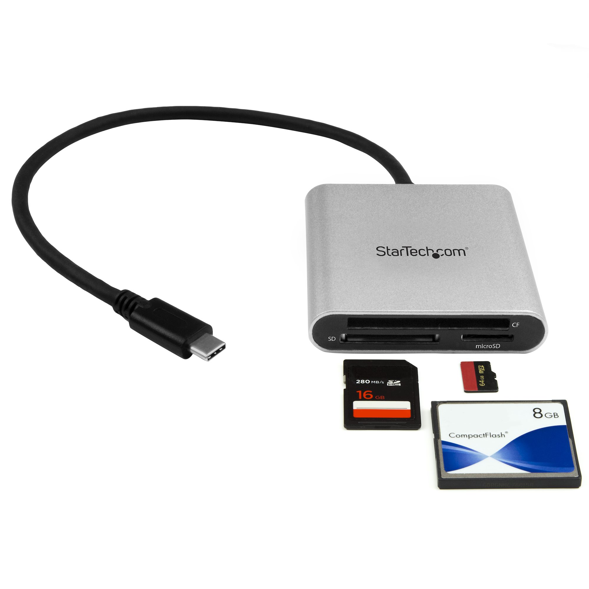 STARTECHCOM USB 30 Flash Memory MultiCard Reader Writer with USBC SD microSD CompactFlash