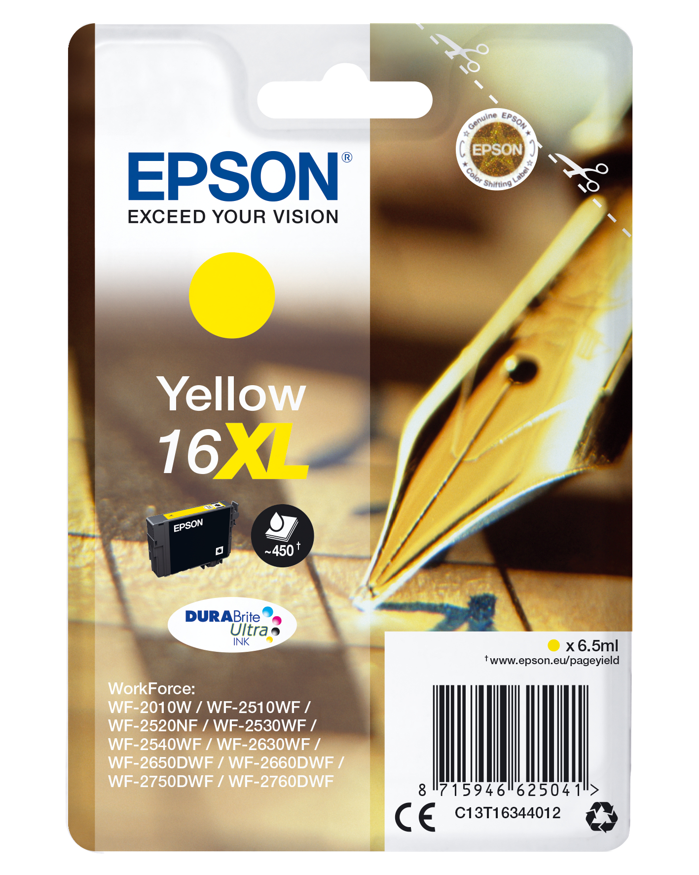 C13T16344012 EPSON WF Tinte yellow HC