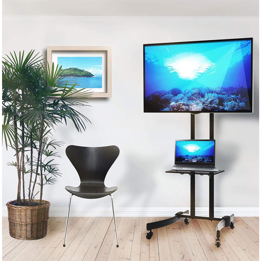 TECHLY TV Wagen fuer Displays Bildschirme LCD LED 81 bis 178cm 3270Zoll fuer Ihre Ausstattung bis 40KG VESA max 600X400