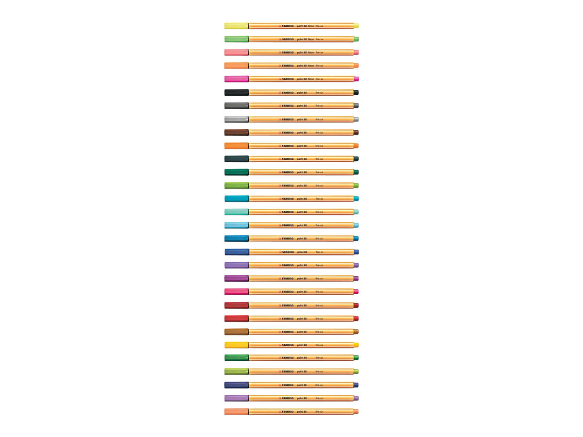 STABILO Point 88 Fineliner farbsortiert 0,4 mm, 40 St. STABILO Point 88 Fineliner farbsortiert 0,4 mm, 40 St.