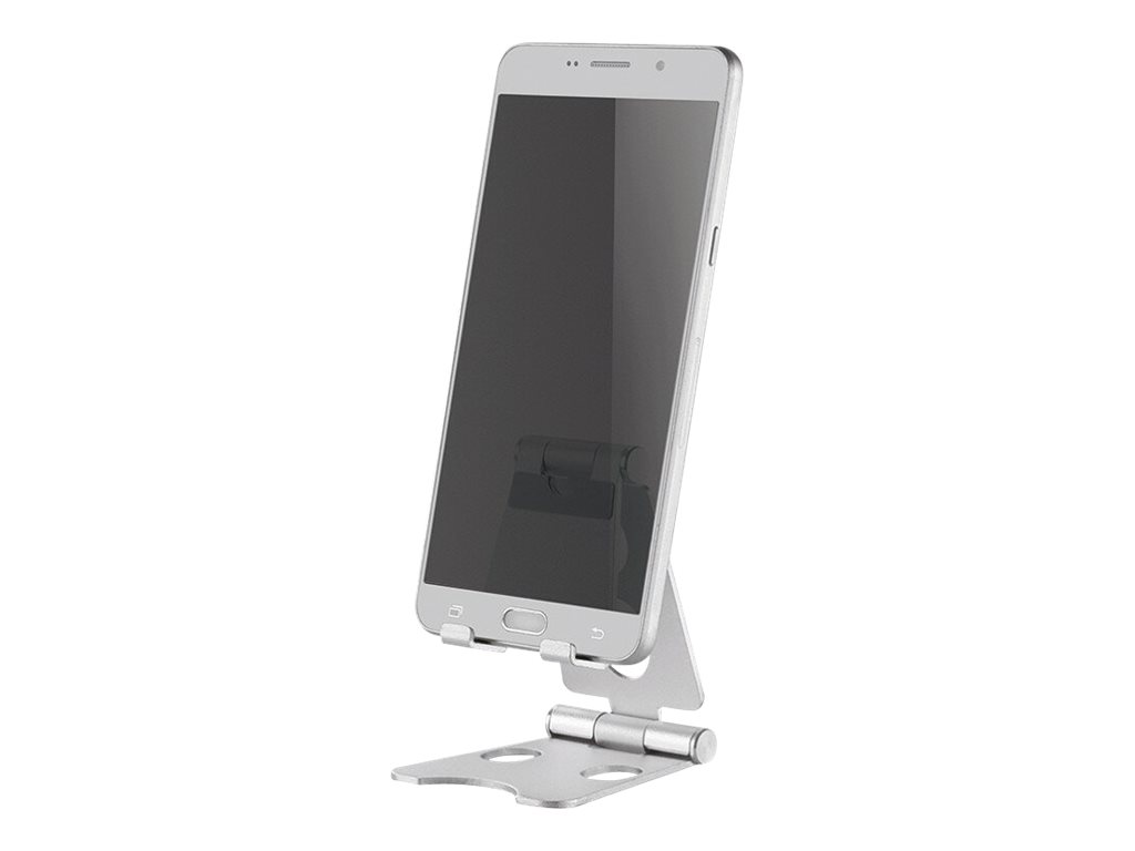 NEOMOUNTS SmartPhone Handy Halter Telefonständer DeskStand bis 12cm 5Zoll klappbar kompakt silber