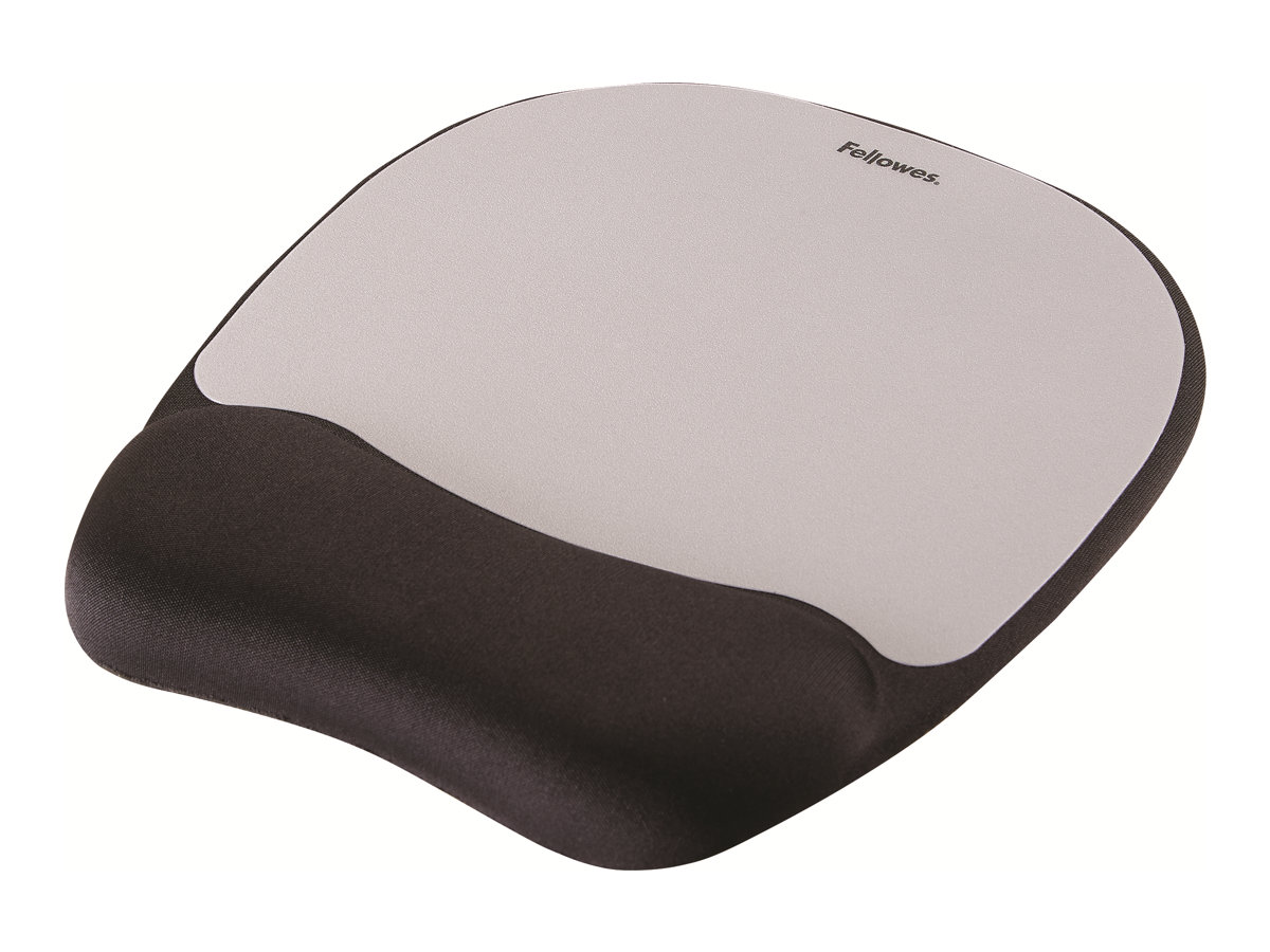 Fellowes Mousepad mit Handgelenkauflage Memory Foam silber