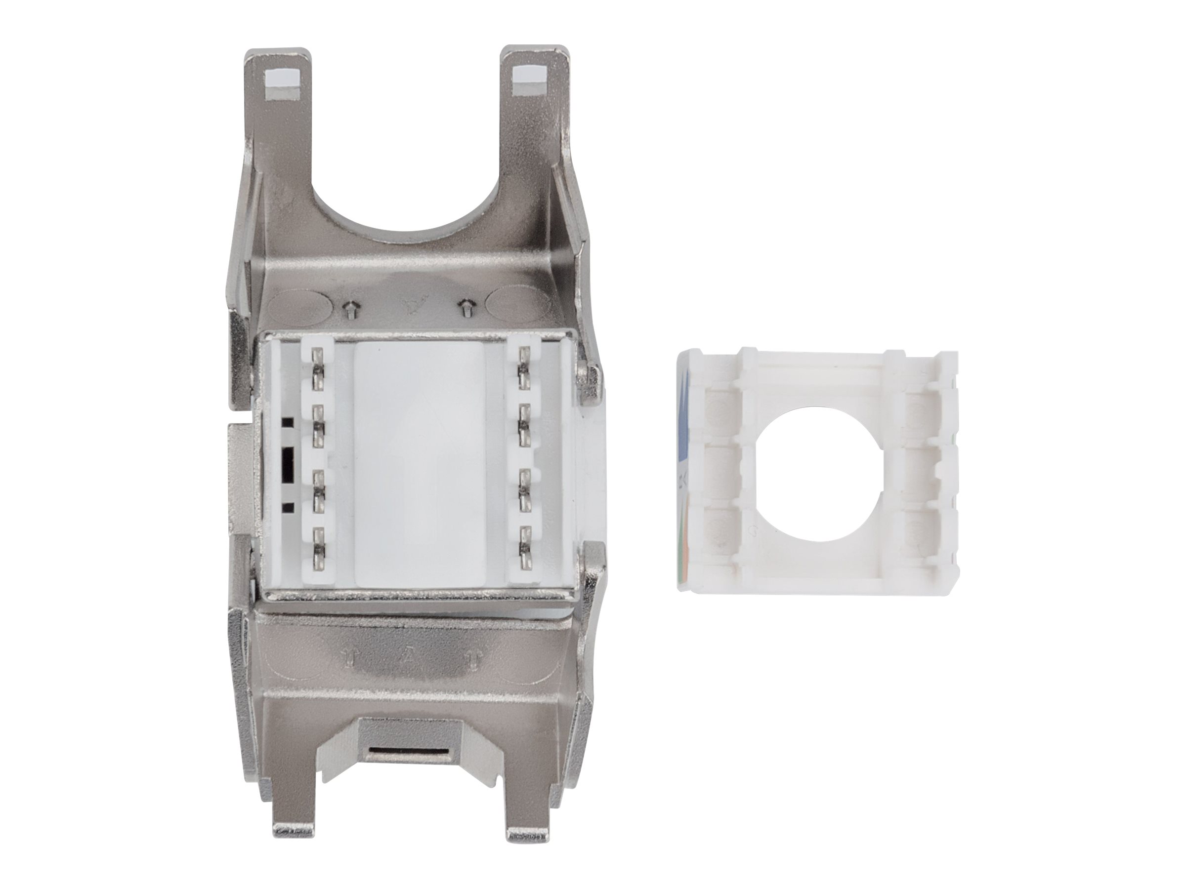 INTELLINET Cat6a-Modularbuchse FTP Keystone Jack werkzeuglos silber