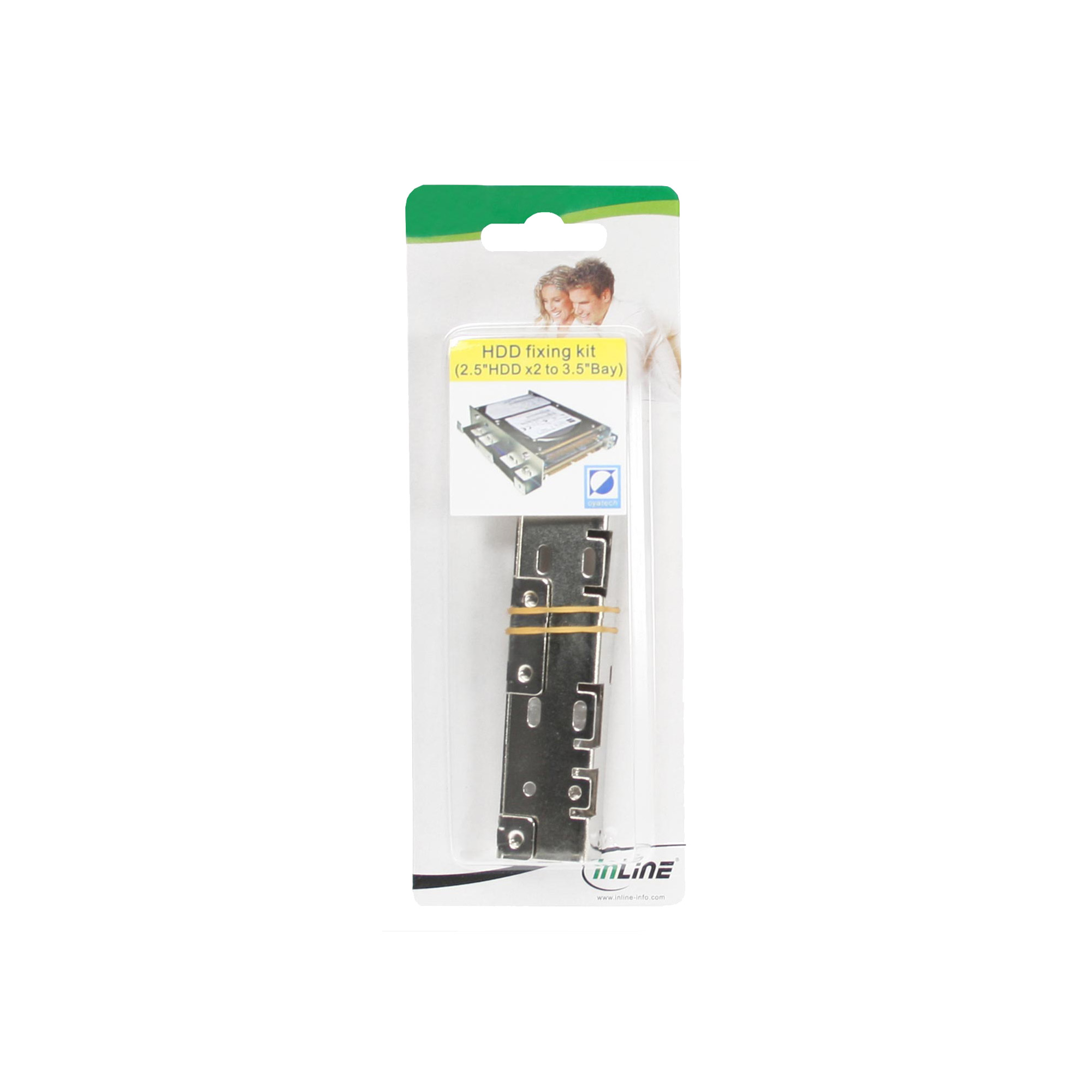 INLINE HDD/SSD Einbauschienen 2x 6,35cm 2.5 zu 8,89cm 3.5 Zoll