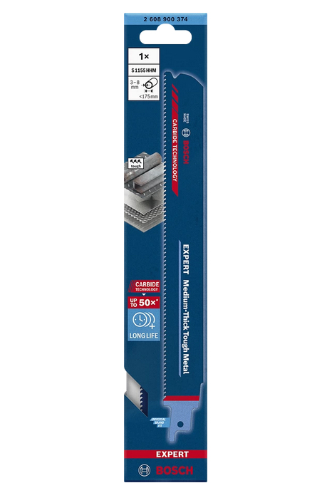 10 BOSCH EXPERT Thick Tough Metal S 1255 CHC Saebelsaegeblaetter