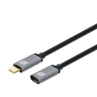 Techly USB3.2 Gen.2 Kabel Stecker Typ‑C Buchse USB Typ‑C
