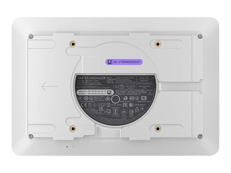 LOGITECH Tap Scheduler Purpose-Built Scheduling Panel for Meeting Rooms Video conferencing device Zoom Certified