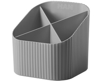 HAN Stiftehalter X-LOOP grau 100% Recyclingmaterial 4 Faecher 11,1 x 12,1 x 10,6 cm HAN Stiftehalter X-LOOP grau 100% Recyclingmaterial 4 Faecher 11,1 x 12,1 x 10,6 cm