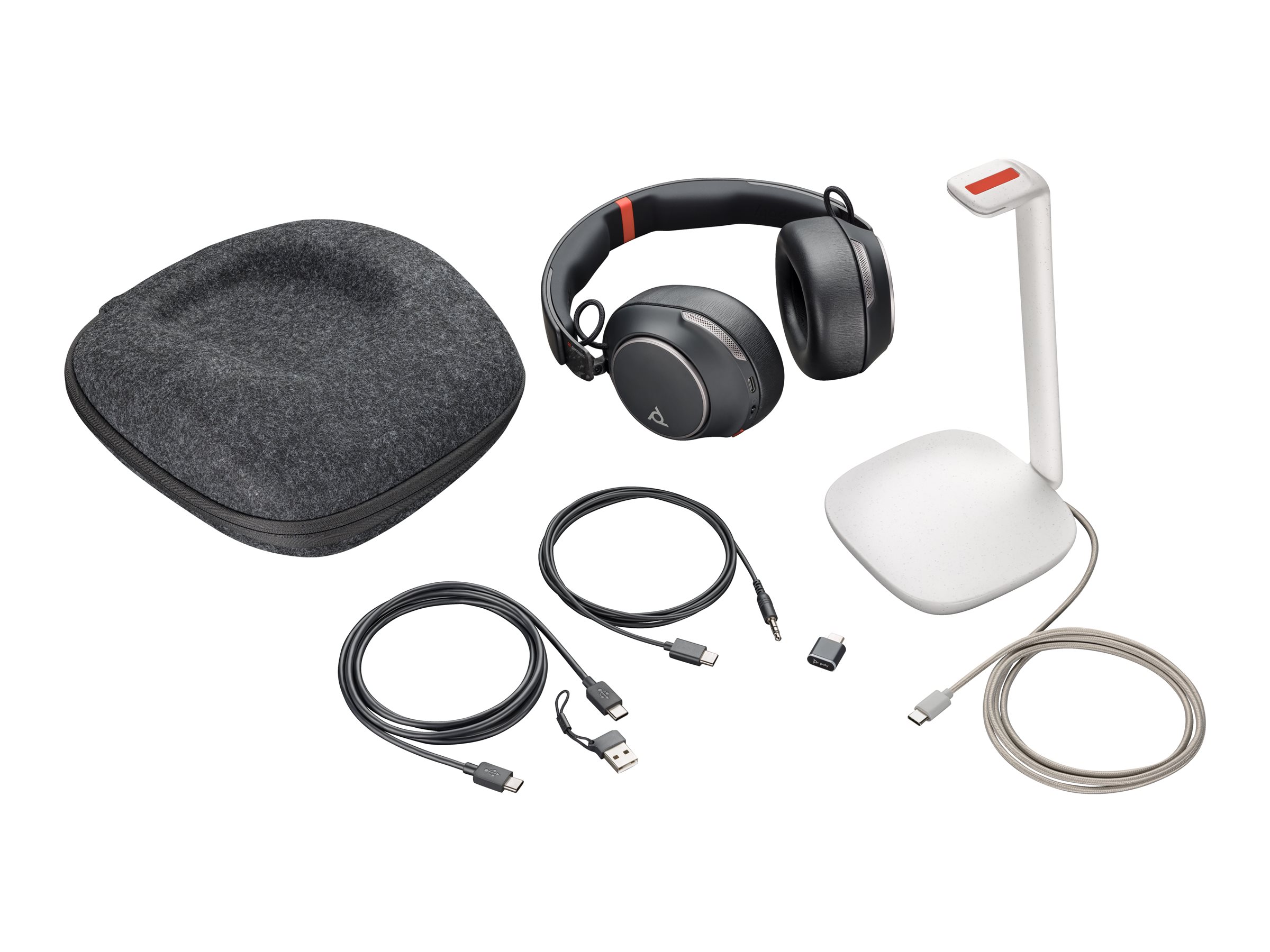 HP Poly Voyager Surround 85 UC USBC Headset USBCA Adapter Charging Stand