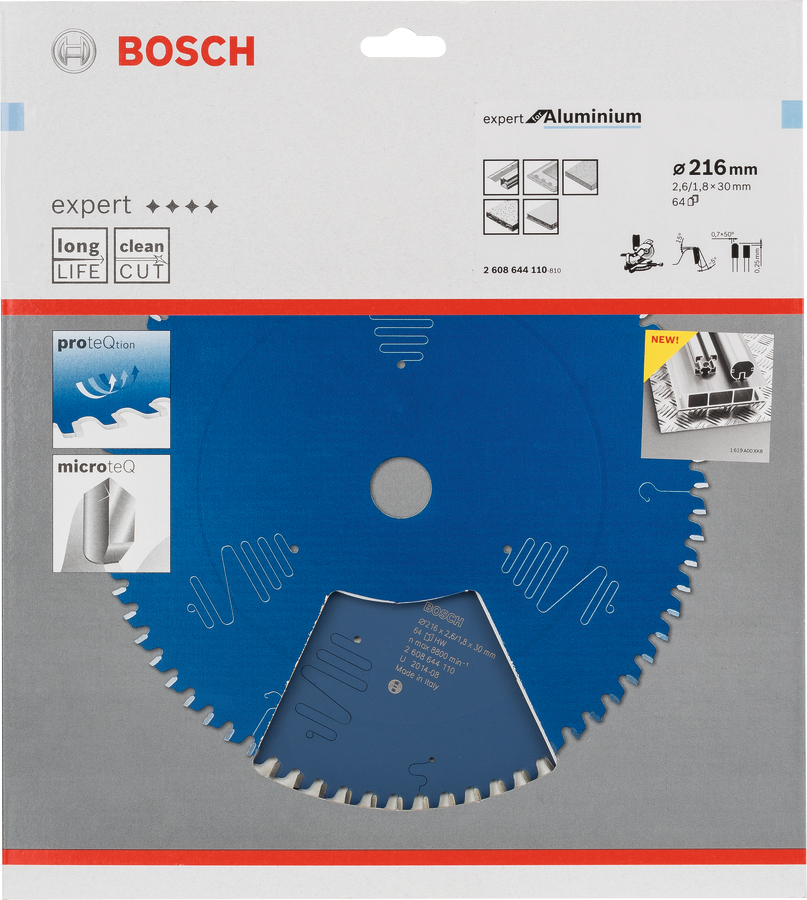 BOSCH EXPERT for Aluminium Kreissaegeblatt 216,0 mm, 64 Zaehne