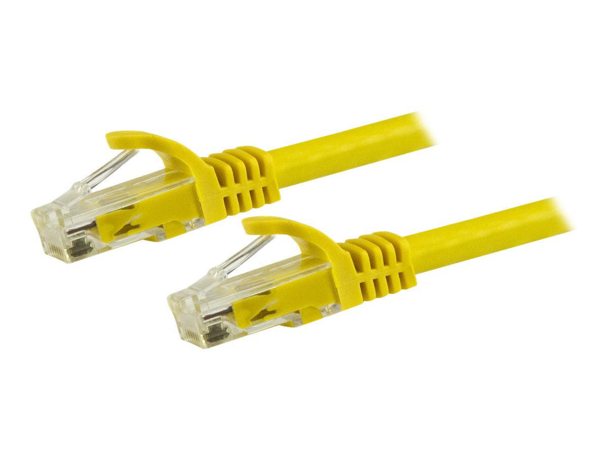 STARTECHCOM 15m Cat6 Snagless Gigabit UTP Netzwerkkabel Cat 6 RJ45 Netzwerkkabel mit Knickschutz Gelb