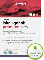 LEXWARE ESD lohn+gehalt premium 2025 Download Jahresversion 365-Tage