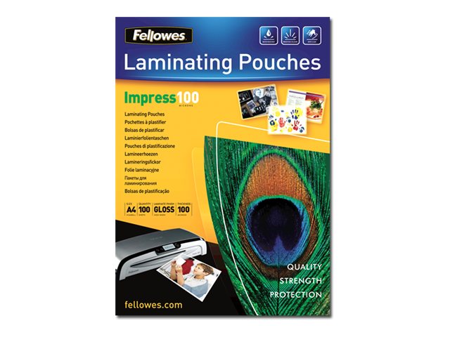 100 Fellowes Impress100 Laminierfolien glaenzend fuer A3 100 micron 100 Fellowes Impress100 Laminierfolien glaenzend fuer A3 100 micron