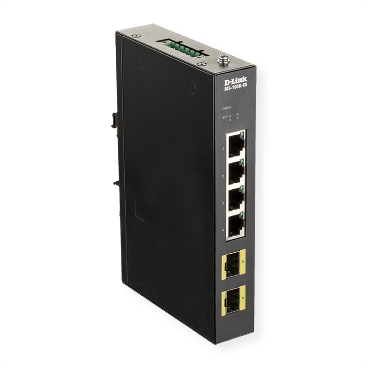 D-LINK DIS-100G-6S Industrial Gigabit unmanaged Switch 4 Ports Gigabit + 2 Ports SFP