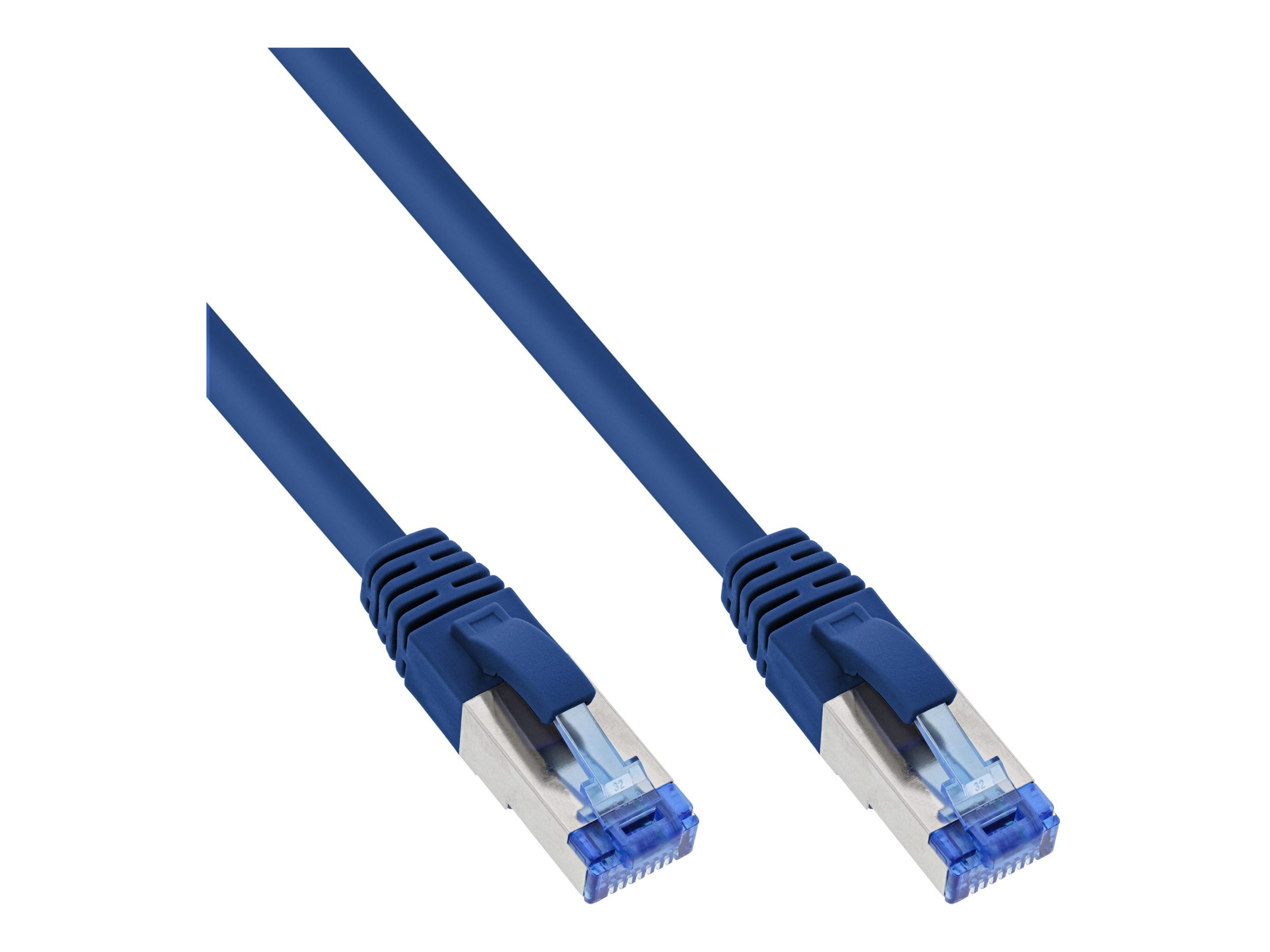 INLINE Patchkabel S/FTP PiMf Cat.6A 500MHz halogenfrei Kupfer blau 5m