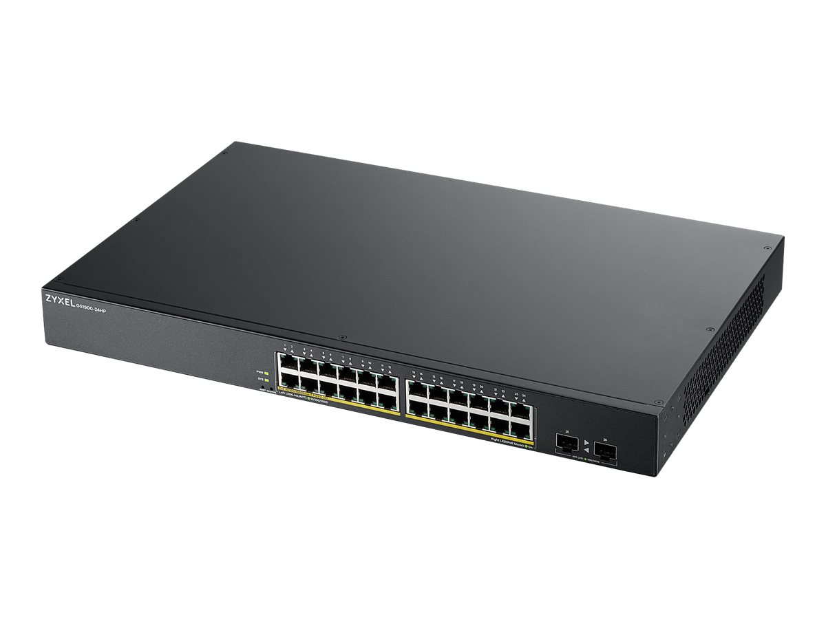 ZYXEL GS1900-24HP v2 24-port GbE L2 PoE Smart Switch rackmount 170 Watt ZYXEL GS1900-24HP v2 24-port GbE L2 PoE Smart Switch rackmount 170 Watt
