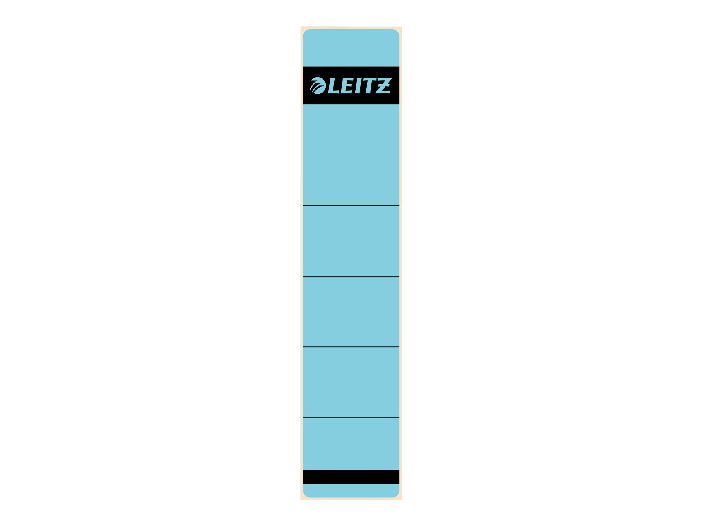10 LEITZ Ordneretiketten 1643 blau fuer 5,2 cm Rueckenbreite 10 LEITZ Ordneretiketten 1643 blau fuer 5,2 cm Rueckenbreite