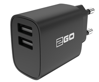 2GO Netz-LadegerÃ¤t 100V-240V - schwarz Universal Dual-USB