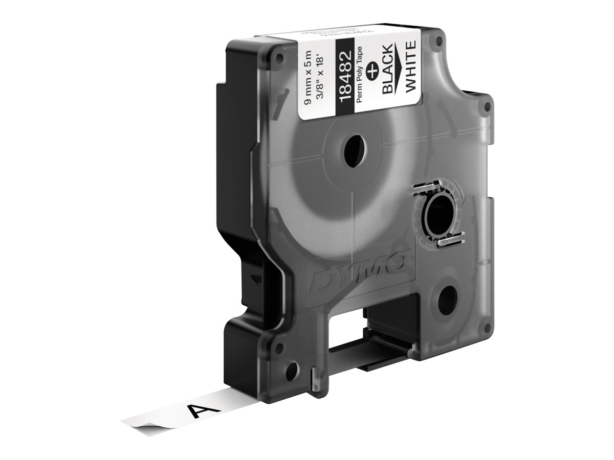 DYMO Schriftband RHINO 18482, 9 mm, schwarz auf weiss, 1 St