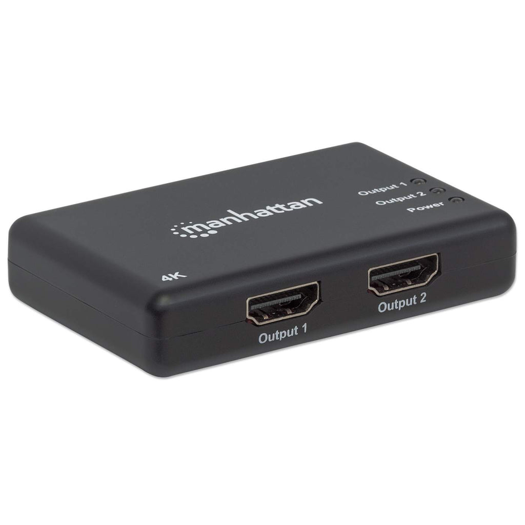 MANHATTAN 4K 2Port HDMISplitter 4K30Hz Stromversorgung ueber Netzteil schwarz