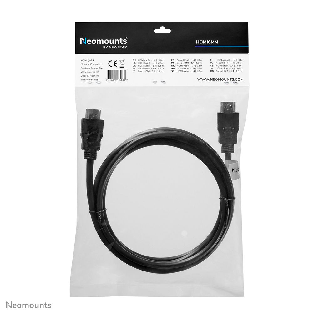 NEOMOUNTS HDMI 13 cable High speed HDMI 19 pins MM 2 meter