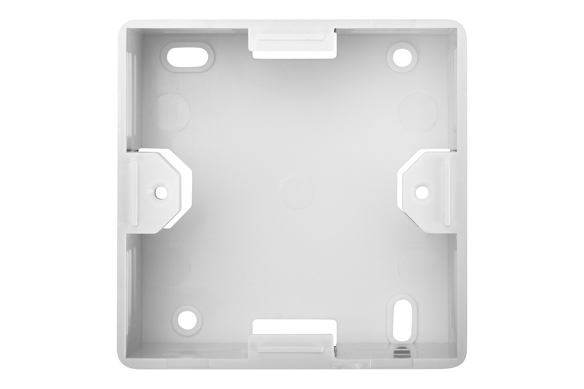 DIGITUS Aufputz Datenanschlussdose 2xRJ45 40 Grad Buchsenwinkel weiss Cat6 voll geschirmt RAL 9010