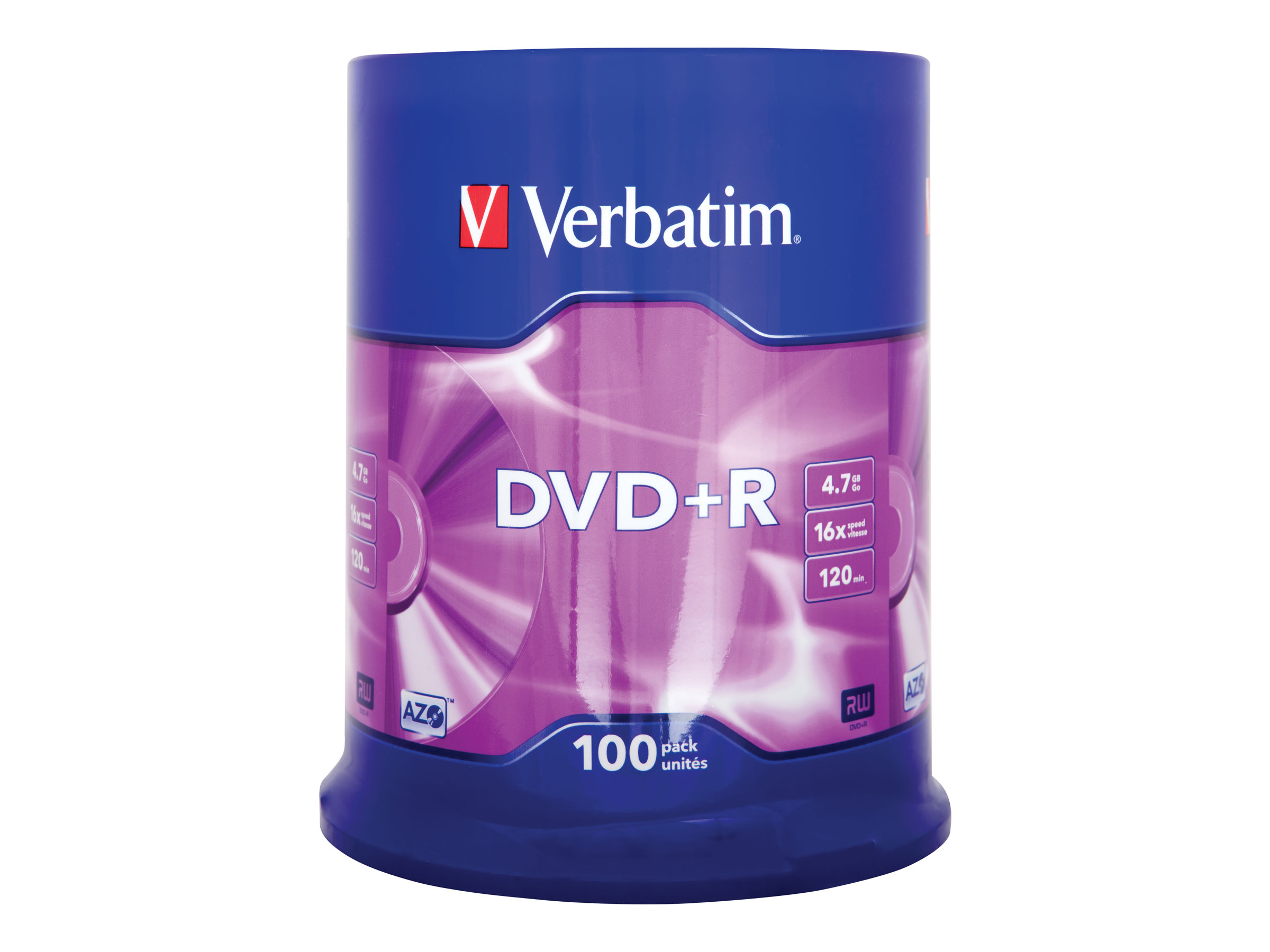 100 verbatim DVD+R 4,7 GB