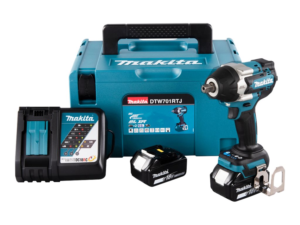 makita DTW701RTJ AkkuSchlagschrauber 18,0 V, mit 2 Akkus