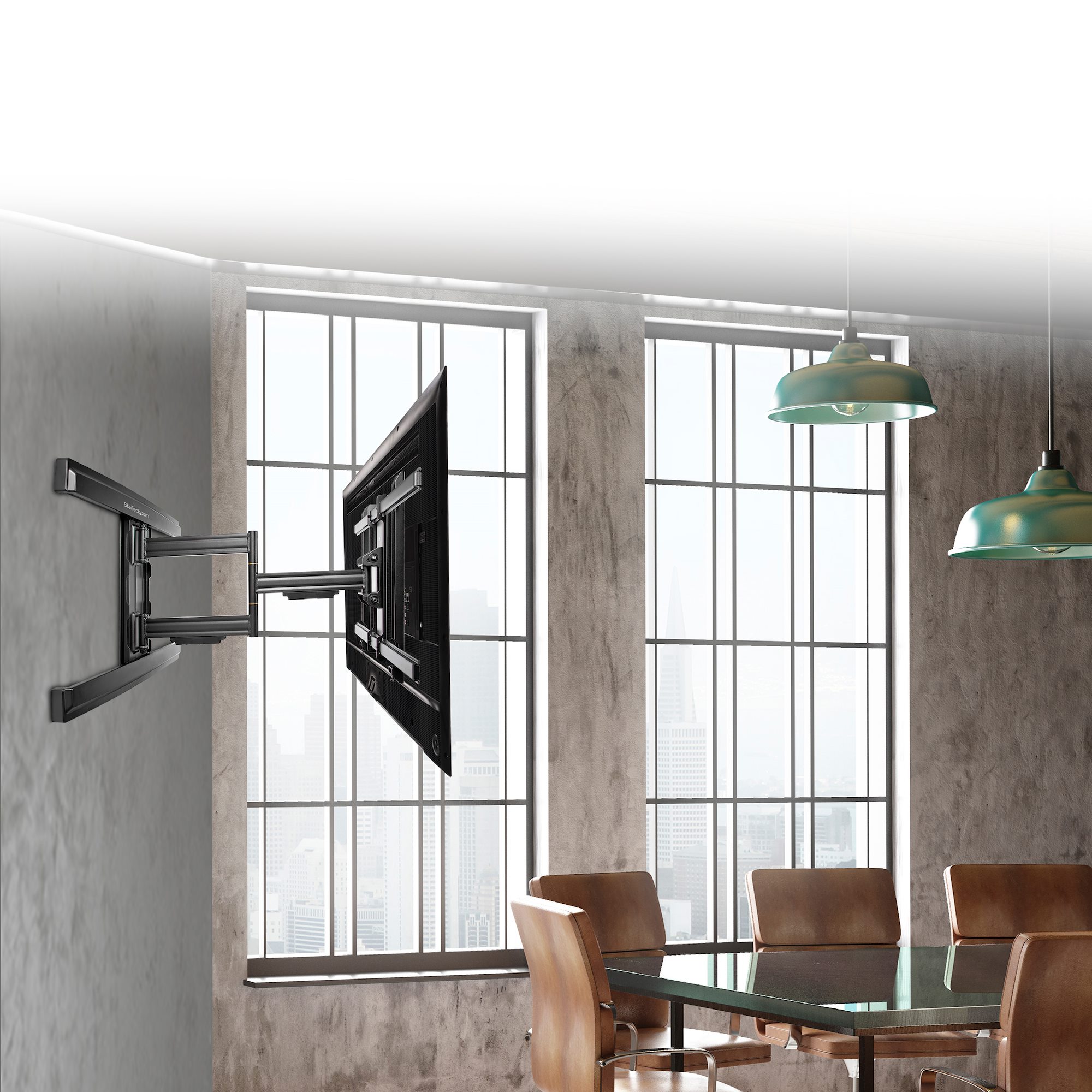 STARTECHCOM TV Wandhalterung vollbeweglich Für bis zu 203cm 80Zoll VESA Displays Gelenkarm Stahl einstellbar