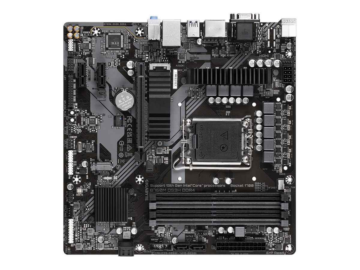 GIGABYTE B760M DS3H LGA1700 4xDDR4 4xSATA 2xM.2 2xDP 1xHDMI