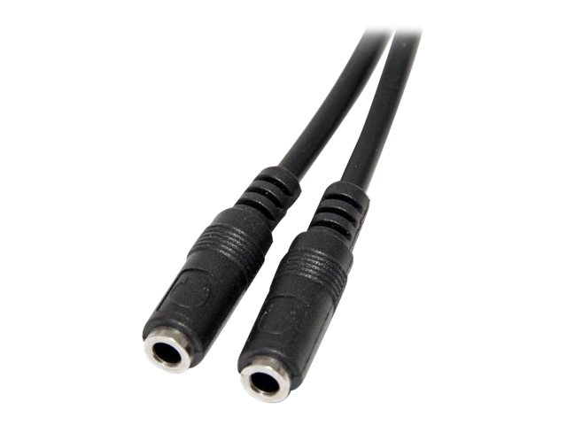 STARTECH.COM Slim Stereo Splitter Cable - 3.5mm Male to 2x 3.5mm Female