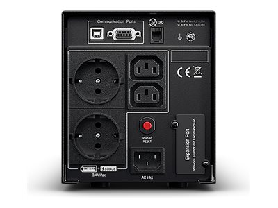 CYBERPOWER PR750ELCD Line-Interactive 750VA/675W Sinsuwelle AVR LCD Ausgang Schuko (2) (2) IEC RS232 USB HID EPO EnergyStar SMT750